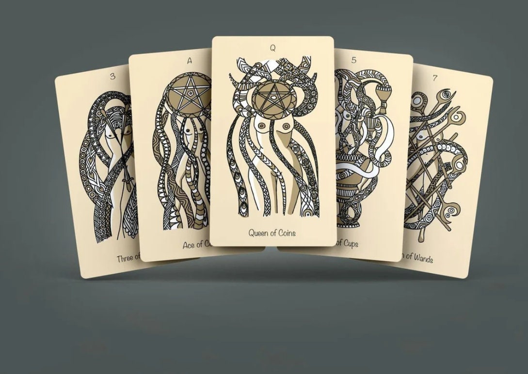 The Yoni Tarot Deck Celebrates the Power of the Yoni Vulva Vagina Pussy and the Feminine Form. A True Unique Spiritual Occult Tool