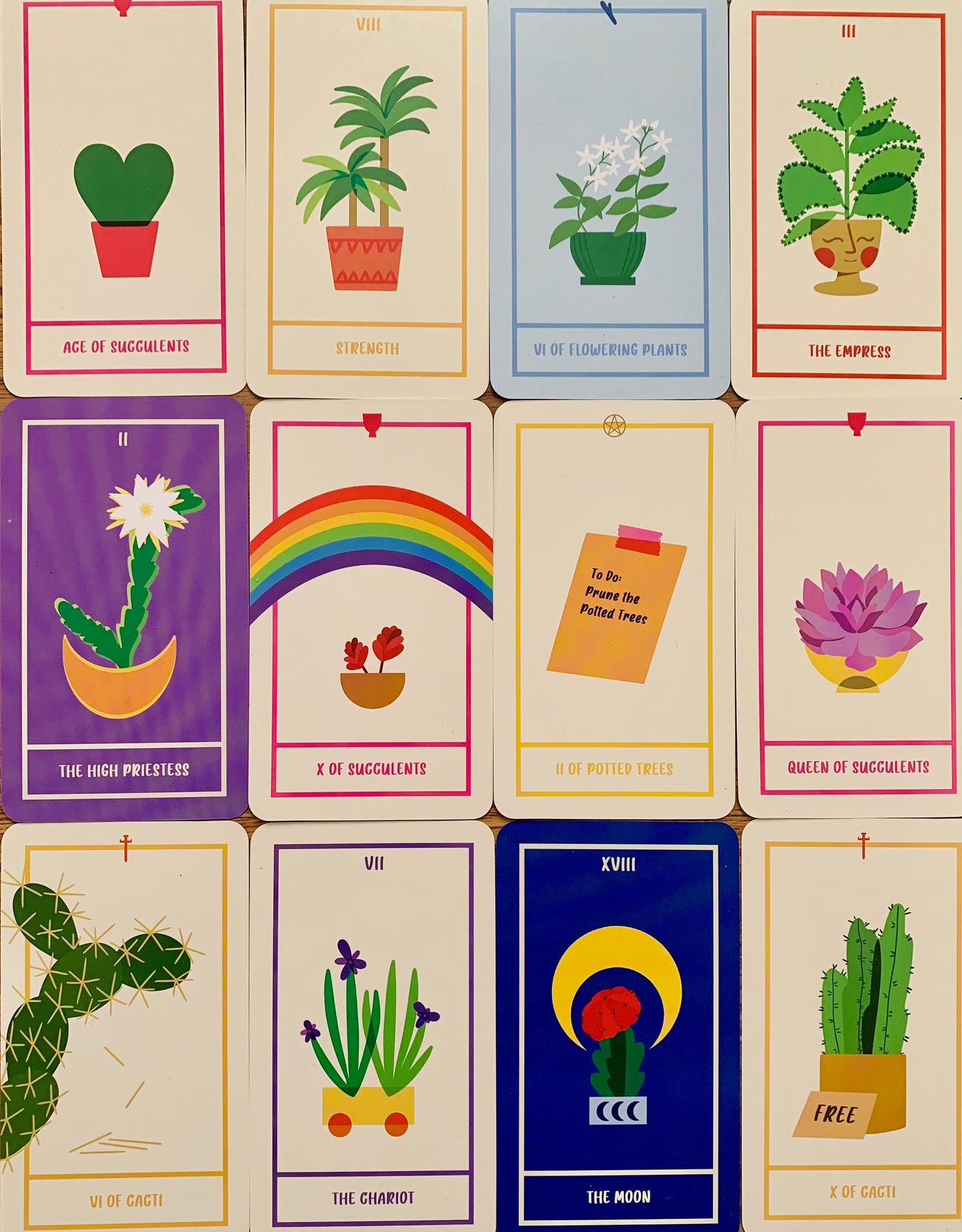 House Plant Tarot Deck Vintage Oracle Divination Tool, Rider Waite Tarot With Guidebook Beginner Botanical Occult Nature Plants Art Lover