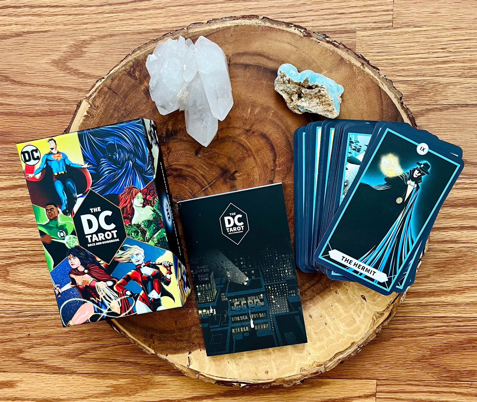 The DC Tarot Deck Oracle Divination Tool, Rider Waite Tarot Cards With Guidebook For Beginners, Unique Occult Cards Comic Super Hero Fans