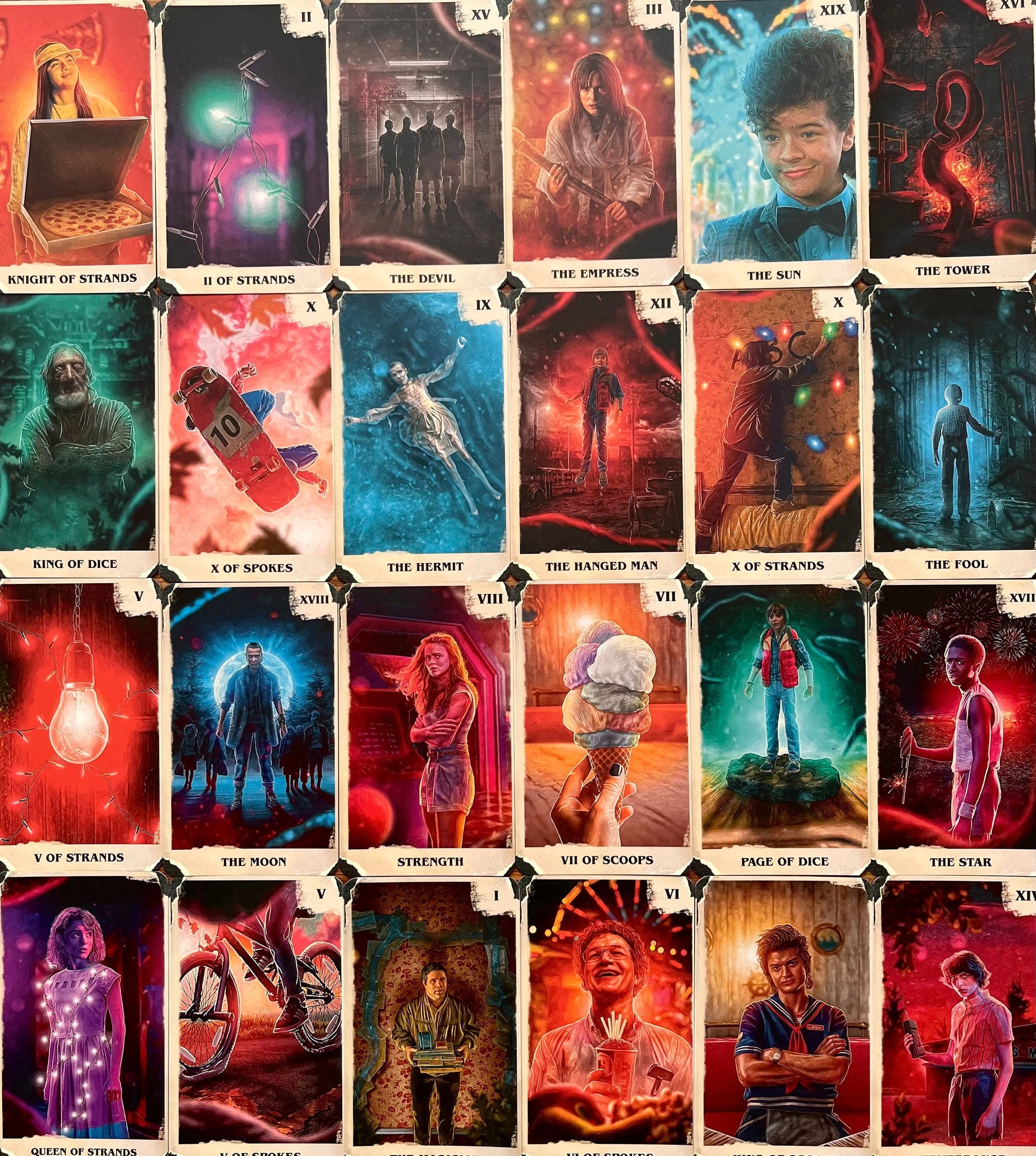 The OFFICIAL Stranger Things Tarot Deck Assists Your Intuition With Your Favorite Stranger Things Characters and 80s Nostalgia!