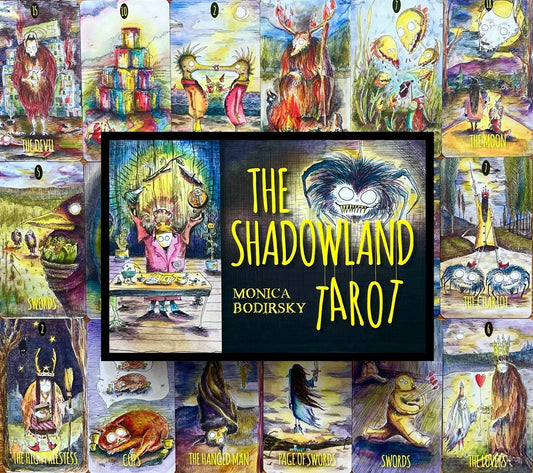 Shadowland Tarot Deck With Guidebook Rider Waite Tarot Beginner Shadow Work Book, Divination Tool, Unique Odd Occult Oracle Cards Gift Box