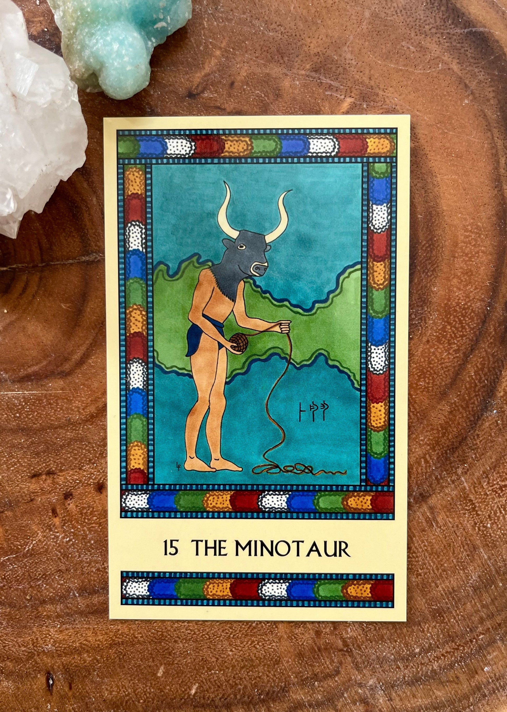 Minoan Tarot Card Deck Oracle Divination Tool, Vintage Occult Beginner Rider Waite Tarot Deck With Guidebook. History Art Mythology Gift