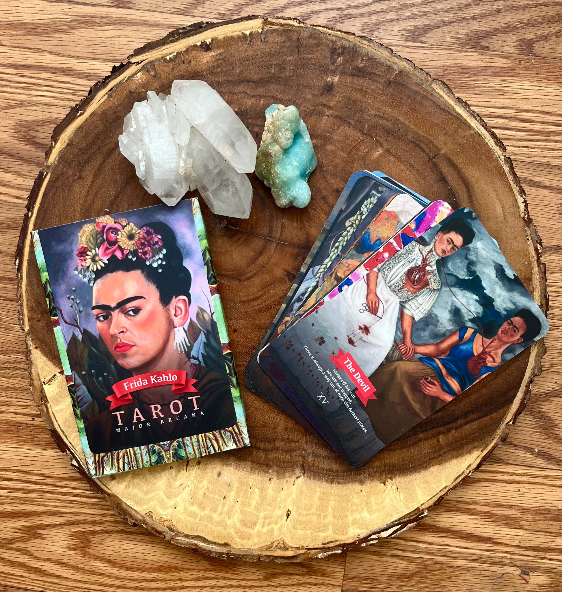 Frida Kahlo Tarot Major Arcana Deck, Divination Tool Oracle Cards, Rider Waite Tarot Card For Beginner, Magic Realism Surrealism Art Fan