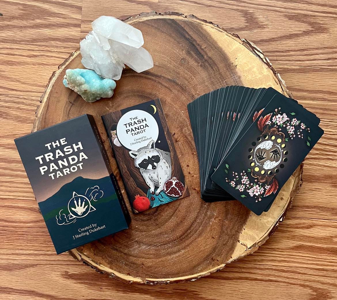 Trash Panda Tarot Deck, Occult Cards, Divination Tool. Indie, Rider Waite Tarot Deck, Raccoon, Nature, Spiritual Gift. Tarot for Beginners.