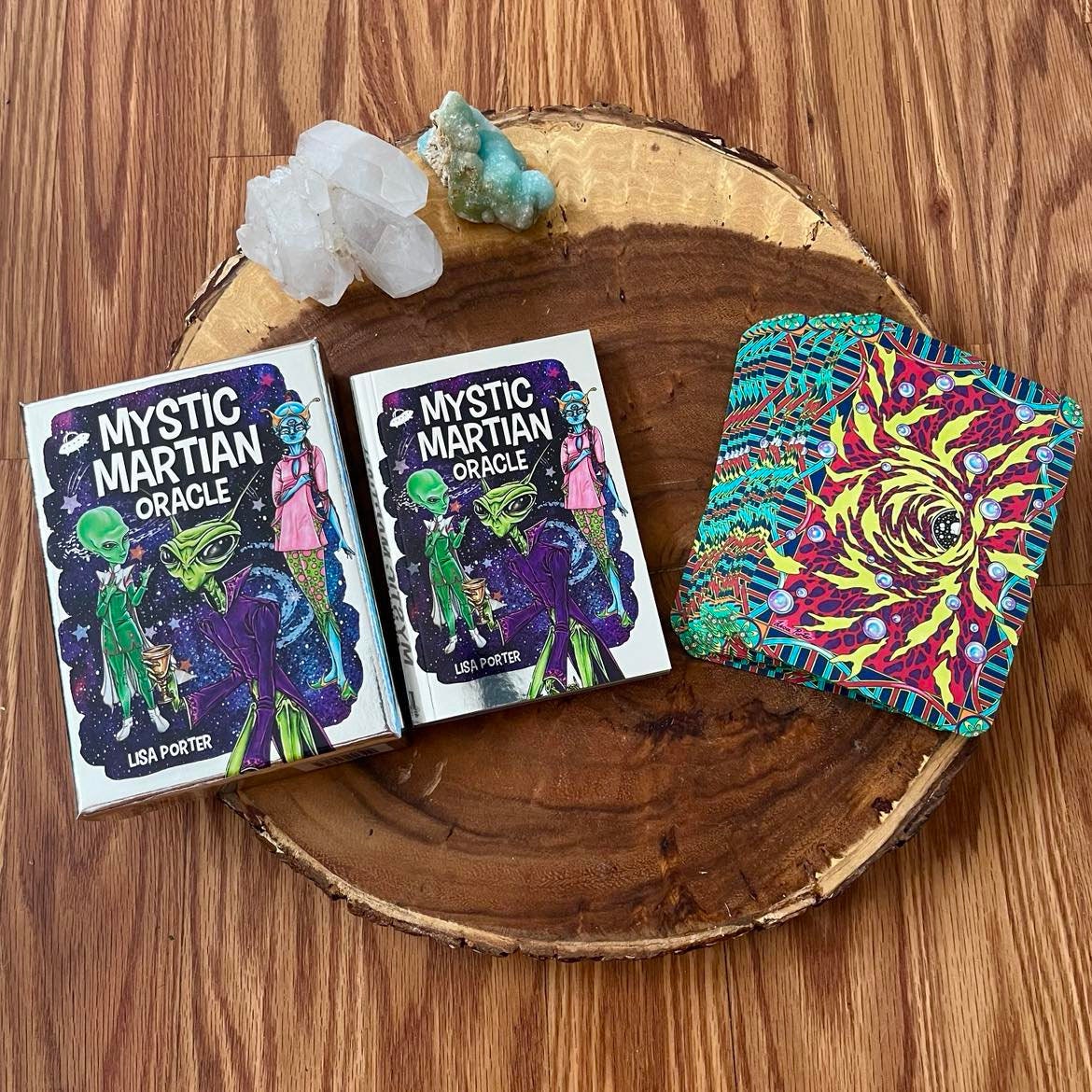 Mystic Martian Oracle Deck, Space Rider Waite Tarot Card With Guidebook for Beginner, Alien Lover Gift Divination Tool, Occult Oracle Game