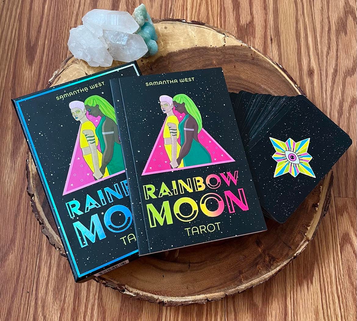 Rainbow Moon Tarot Deck, Inclusive Body Positive LGBTQ+ Rider Waite Tarot Card With Guidebook for Beginner, Divination Tool Occult Game