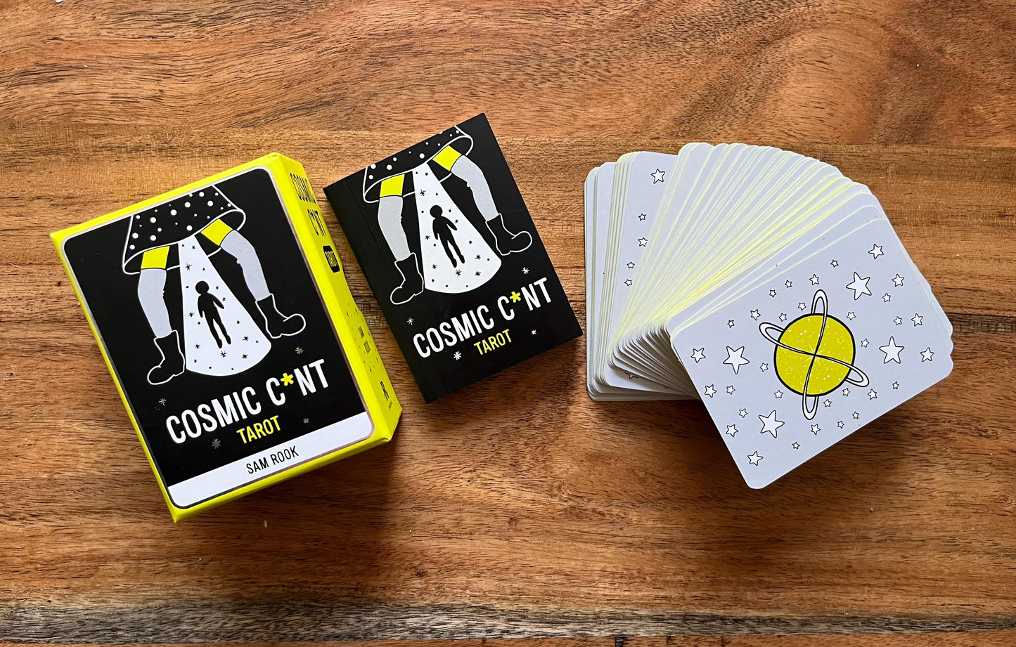 Cosmic C*nt Tarot Deck, Rider Wait Tarot with guidebook for beginner, unique oracle cards Occult whimsical Divination tool, quirky Indie art