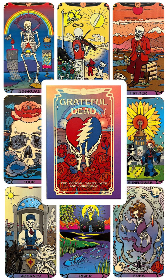 Grateful Dead Tarot Deck Oracle Divination Tool, Rider Waite Tarot With Guidebook Tarot Cards For Beginners Music Fan Vintage Occult Card