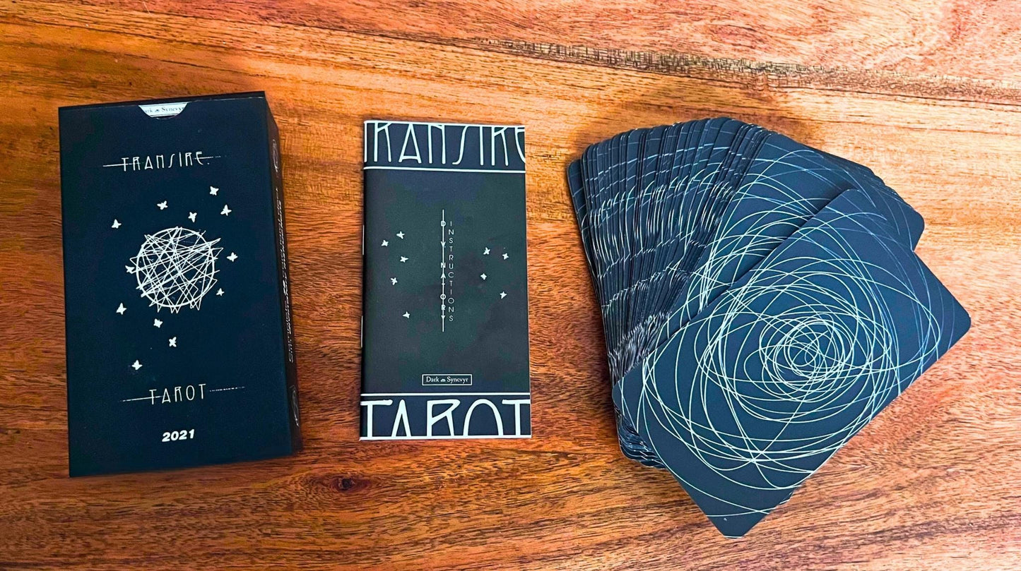 Transire Minimalist Tarot Card Deck Oracle Divination Tool Occult Beginner Rider Waite Tarot With Guidebook. Modern Indie Art Spiritual Game