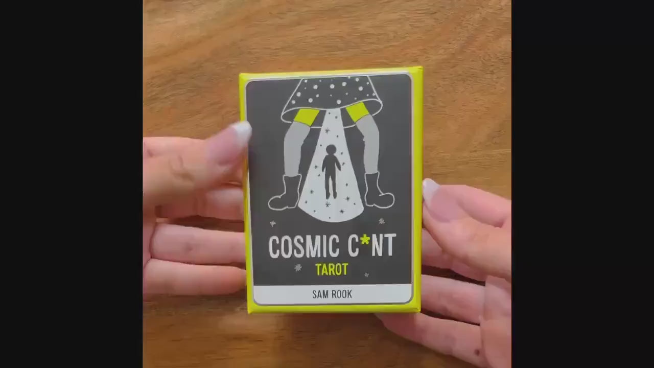 Cosmic C*nt Tarot Deck, Rider Wait Tarot with guidebook for beginner, unique oracle cards Occult whimsical Divination tool, quirky Indie art