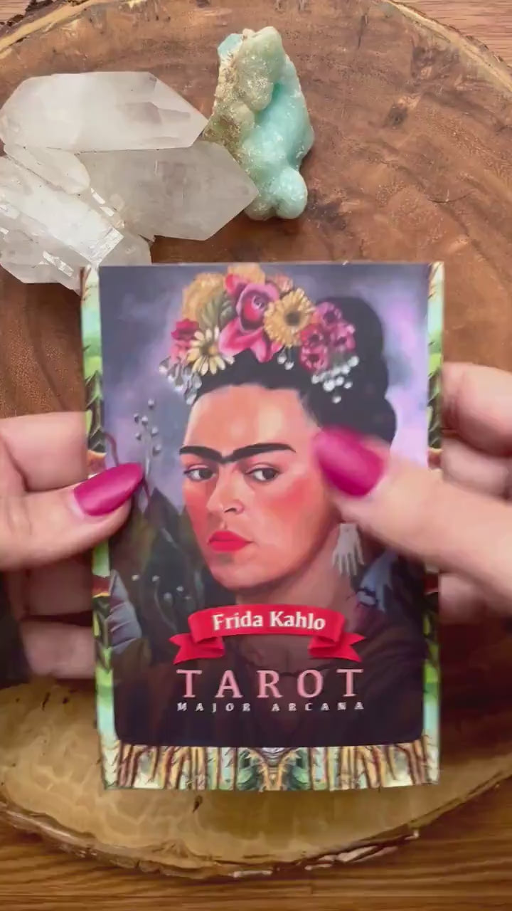 Frida Kahlo Tarot Major Arcana Deck, Divination Tool Oracle Cards, Rider Waite Tarot Card For Beginner, Magic Realism Surrealism Art Fan