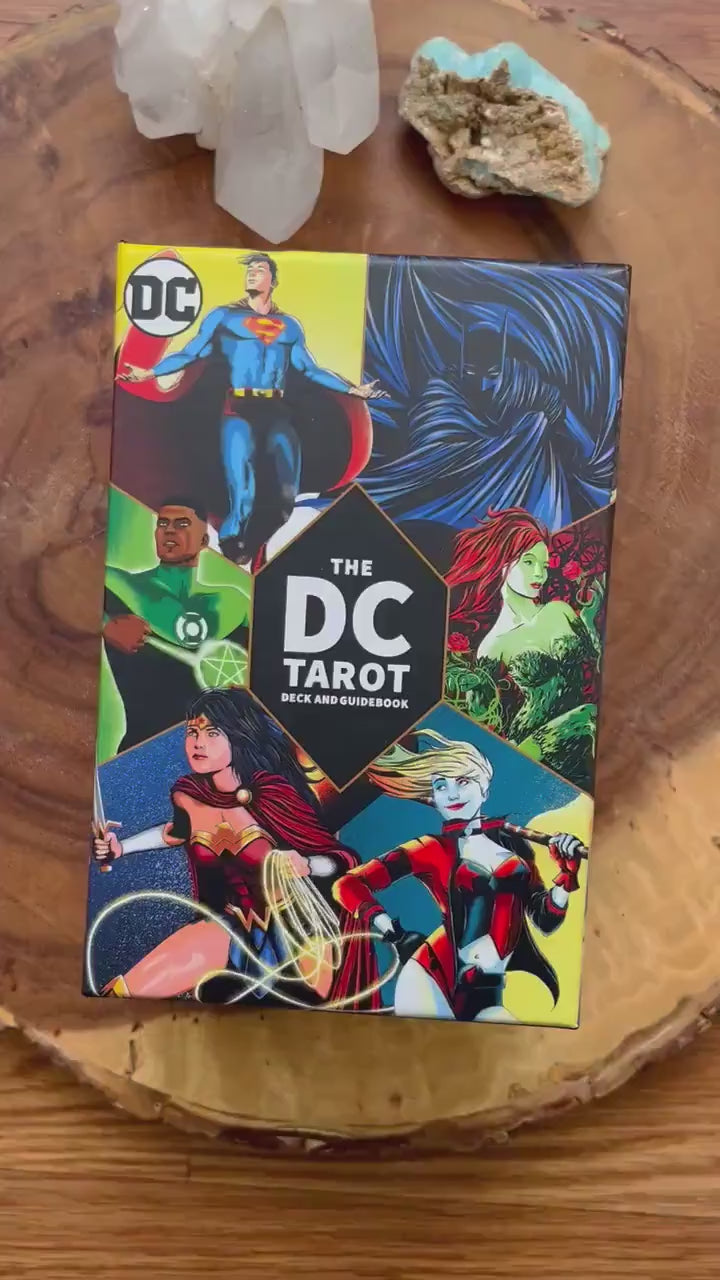 The DC Tarot Deck Oracle Divination Tool, Rider Waite Tarot Cards With Guidebook For Beginners, Unique Occult Cards Comic Super Hero Fans