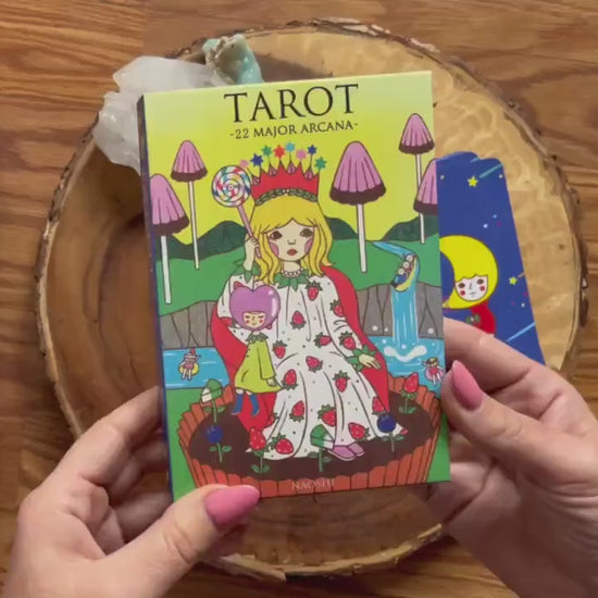 Naoshi Major Arcana Tarot Card Deck, Indie Divination Tool,  Occult Kawai Oracle Cards Vintage Rider Waite Tarot With Guidebook Beginner