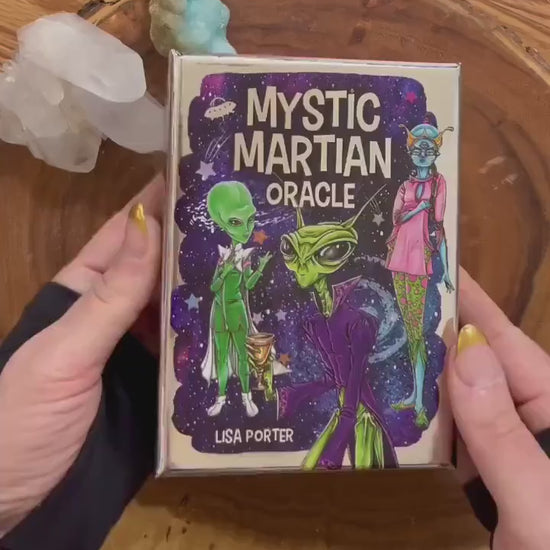 Mystic Martian Oracle Deck, Space Rider Waite Tarot Card With Guidebook for Beginner, Alien Lover Gift Divination Tool, Occult Oracle Game